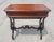 Wood 19th Century Victorian Rococo Style Carved Mahogany Rolling Sewing Table For Sale - Image 7 of 11