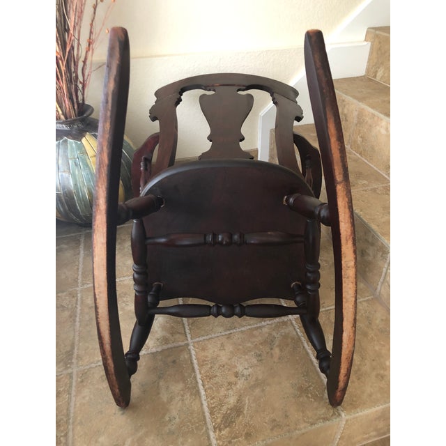 Jacobean Colonial RevivalInspired Carved Rocking Chair Chairish