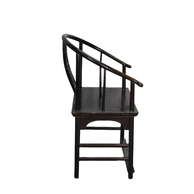 Brown A Pair Antique Chinese Round Back Arm Chairs For Sale - Image 8 of 13