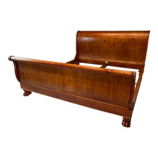 1990s Milling Road by Baker Sleigh Bed With Claw Feet For Sale