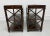 Modern Early 21st Century Distressed Wood Three-Tier End Side Tables - Pair For Sale - Image 3 of 11