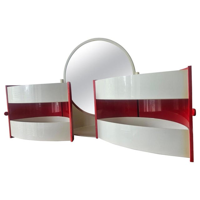 Mid-Century Space Age Table Toiletries Box with Mirror by Plastimat, Italy, 1970s For Sale - Image 18 of 18