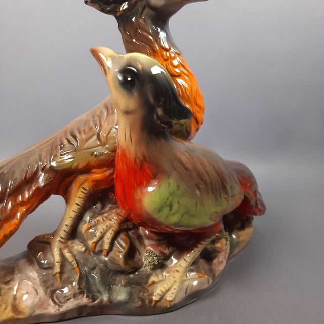 Vintage Multicolored Ceramic Pheasant Sculpture, Italy, 1960s For Sale - Image 9 of 17