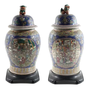Antique Chinese Porcelain Urns - A Pair