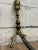 Metal Vintage Queen Anne Style Brass and Iron Andirons With Ball Feet For Sale - Image 7 of 10