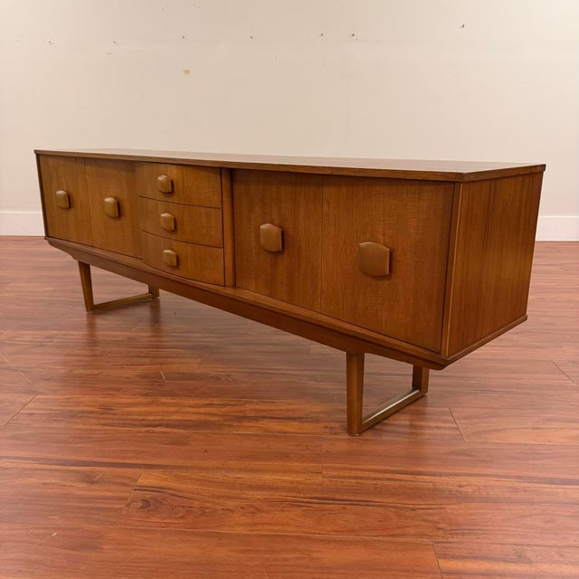 Stonehill Furniture Sled Leg Long Teak Sideboard For Sale In Seattle - Image 6 of 11