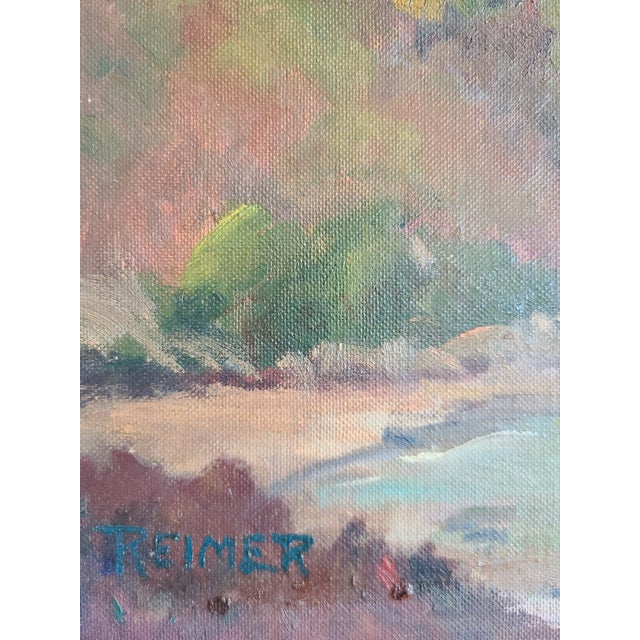 Paper Cornelia Reimer 1950's Plein Air Oil Painting Arroyo Seco California Landscape For Sale - Image 7 of 13