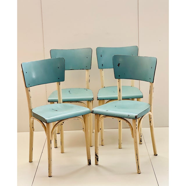 Beige Dining Chairs by Ton, 1960s, Set of 4 For Sale - Image 8 of 18