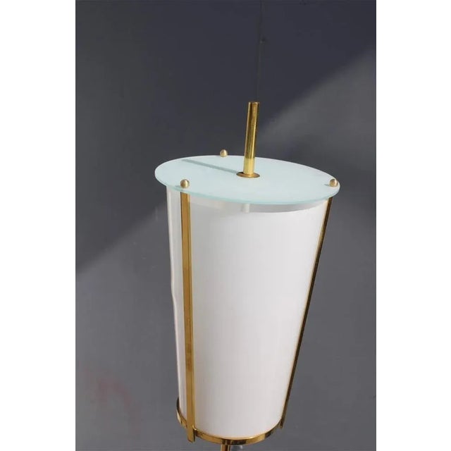 Floor Lamp in Brass and Acrylic Glass from Stilnovo, 1950s For Sale - Image 9 of 13