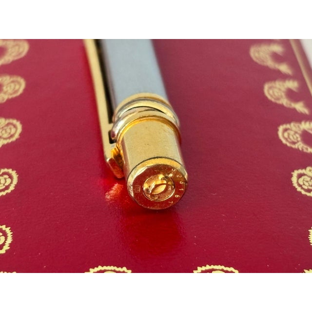 Must De Cartier “Trinity Vendôme” Ballpoint Pen Gold & Silver France Circa 1980s For Sale In Palm Springs - Image 6 of 15