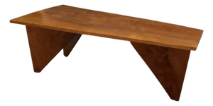 Large Mid-Century Organic Modern Walnut Plank Bench or Table - George Nakashima Inspired