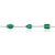 VR Jewels Vivid 2.84ct Emerald Multi-Shape Station Chain Bracelet in 14k White Gold For Sale - Image 4 of 18