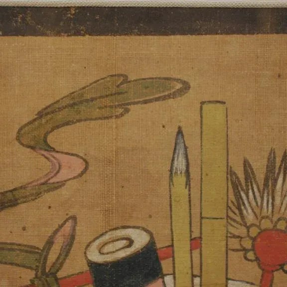 Mid 19th Century "Treasures of the Scholars'" Studio Tools Still Life Painting, Framed For Sale - Image 4 of 5