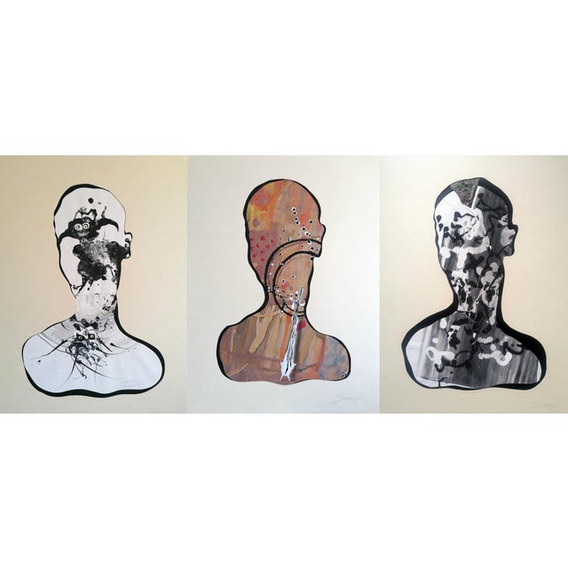 Early 21st Century Stefano Mazzolini, S3L, 2022, Collage & Acrylic on Paper For Sale - Image 5 of 5