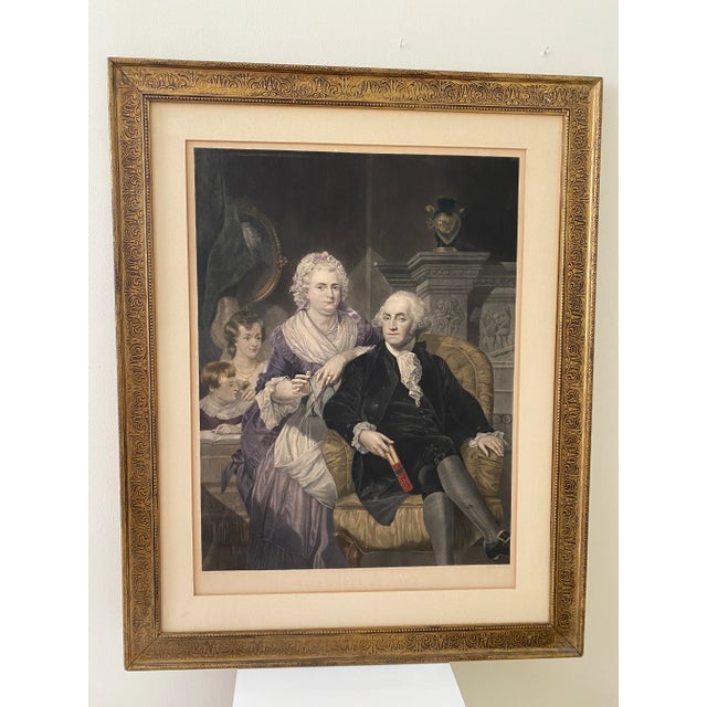Antique 1867 Art Engraving of George Washington at Home For Sale - Image 12 of 12