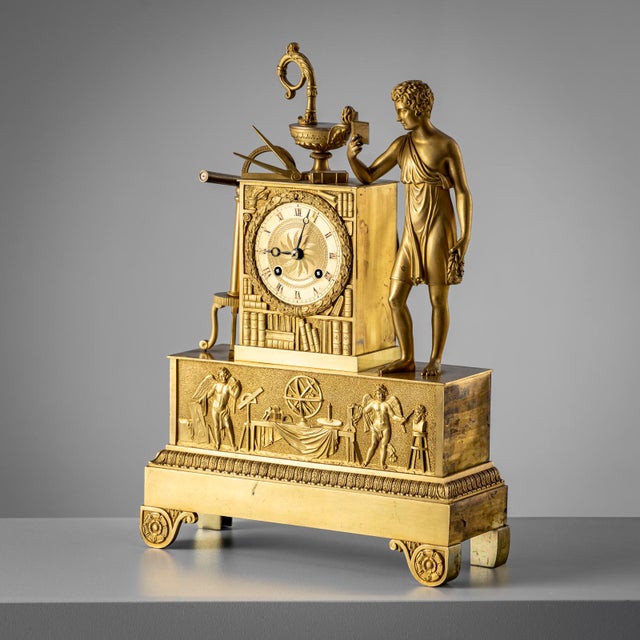 Mantel Clock with Allegory of the Sciences, France, 1830s For Sale - Image 11 of 11