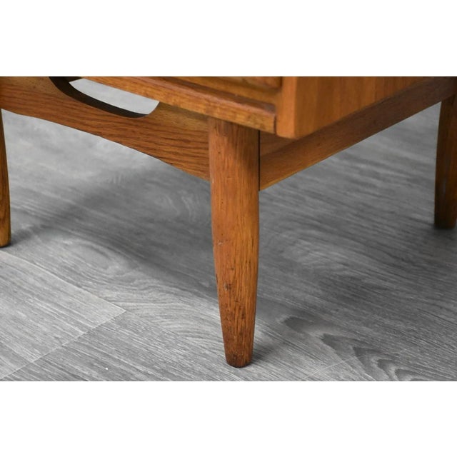 1960s Oak Mid Century Modern Desk For Sale - Image 11 of 12