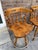 Mid-Century Modern 1960s Set of 3 Solid Wood Spindle Captain’s Chair Stools For Sale - Image 3 of 7