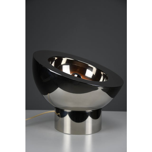 Silver Italian Nickel-Plated Brass Adjustable Table Lamp, 1970s For Sale - Image 8 of 16