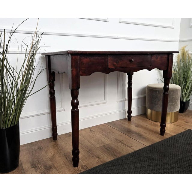 Antique Italian Walnut Desk, 1890s For Sale - Image 9 of 11