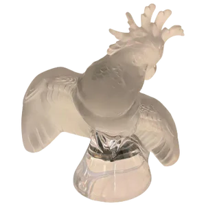 Lalique Crystal Sculpture Cockatoo Bird