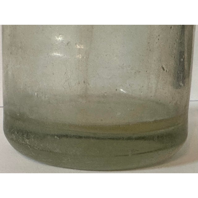 Transparent Vintage Mid 20th Century Glass Bar Ware 1 Liter Seltzer Water Bottle For Sale - Image 8 of 8