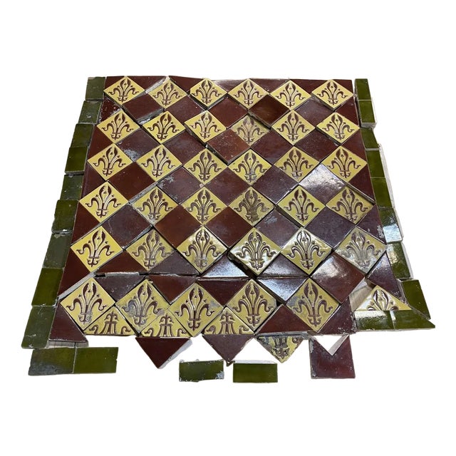 Earthenware Tiles by Jules Paul Loebnitz, Set of 90 For Sale