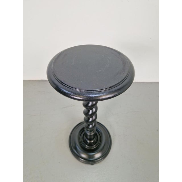 1930s Hand-Carved Wood Barley Twist Pedestal, 1930s For Sale - Image 5 of 6