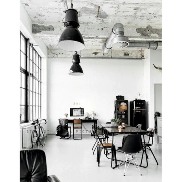 Black Vintage Type 24 401 Black Enameled Loft Lamp from Elektrosvit For Sale - Image 8 of 11