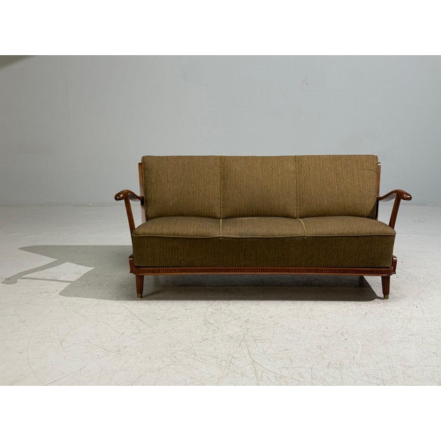 Svante Skogh, Sofa, Beech, Fabric, Sweden, 1940s For Sale - Image 12 of 12