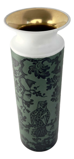Slim Arrigo Finzi Vase with 24 Carat Gold Plating