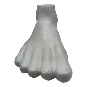 Late 20th Century White Plaster Foot Sculpture – Two-Piece Modernist Form