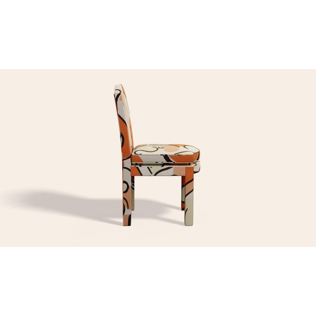 1970s Tangerine Leo Dining Chairs by Ceraudo, Set of 2 For Sale - Image 5 of 8