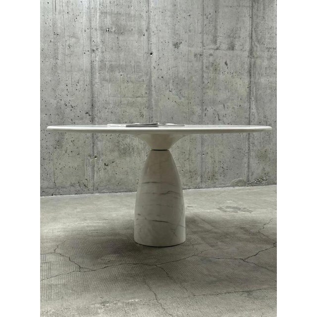 White Round Finale 1790 Dining Table in Marble by Peter Draenert, Germany, 1970s For Sale - Image 8 of 8