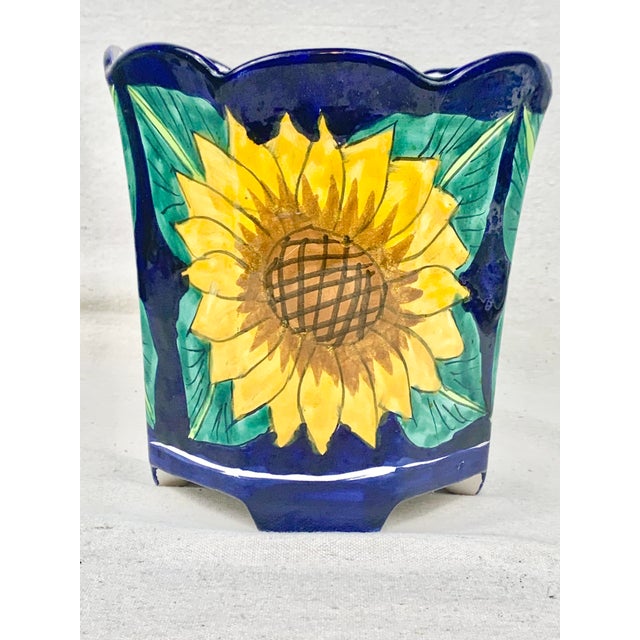 Vintage Mexican Sunflower Planter For Sale - Image 12 of 12
