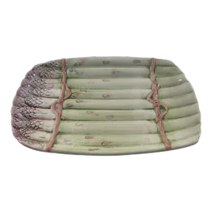 Vintage Italian Majolica Asparagus Plate Serving Dish