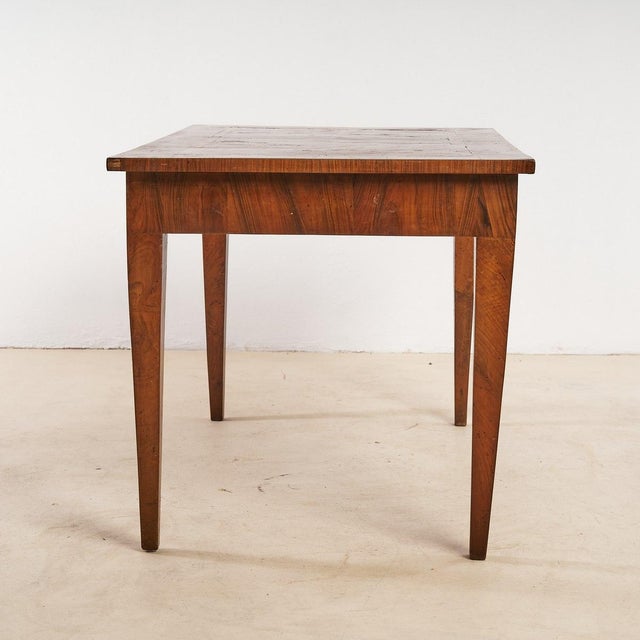 Neoclassical Desk Table in Walnut Veneer For Sale - Image 5 of 9