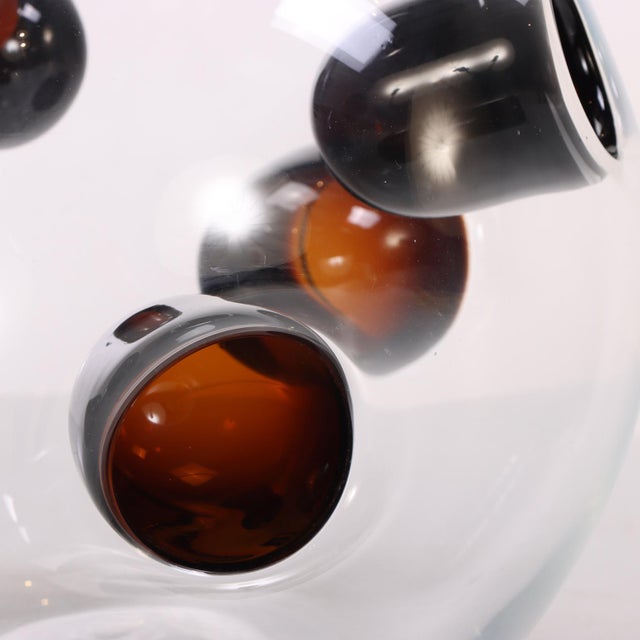 Postmodern 1980s Rare Murano Glass Vase by Vistosi For Sale - Image 3 of 6