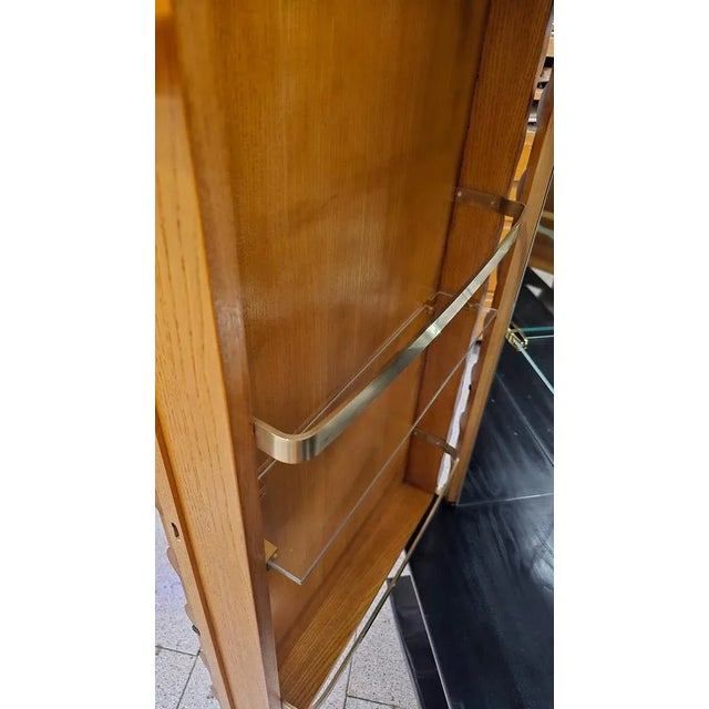 Vintage Italian Mobile Bar in Wood and Brass, 1970 For Sale - Image 4 of 11