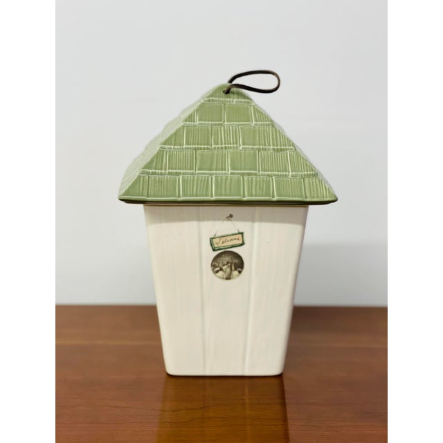 Vintage Pfaltzgraff Stoneware Bird House Canister For Sale - Image 9 of 9