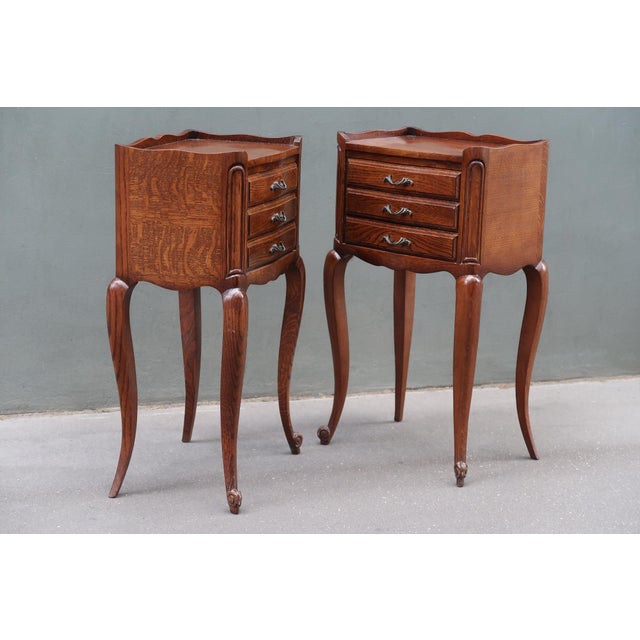 1960s Pair of French Louis XV Style Side Tables Nightstands For Sale - Image 17 of 17