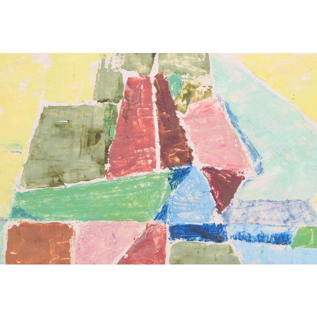 Torsten Hugo Olson (1904–1995) Abstract composition. Oil on panel. 1975. A lyrical abstract composition constructed from...