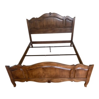 1980s French Country Ethan Allen Queen Bedframe For Sale