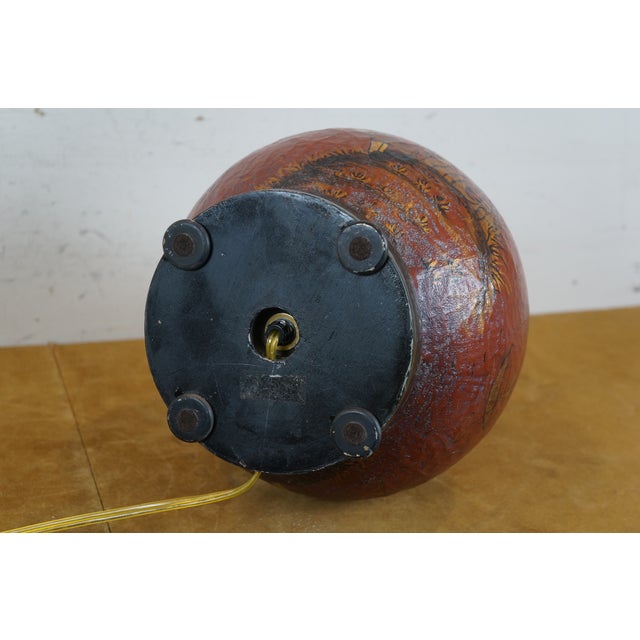 1990s Maitland Smith Red Coromandel Lacquer Chinoiserie Urn Table Lamp For Sale - Image 9 of 11