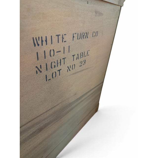 Pair of Vintage Neoclassical Sage Green Nightstands Commodes by White Fine Furniture Co. For Sale - Image 9 of 10