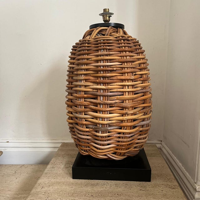 Large Bamboo Table Lamp For Sale - Image 9 of 10
