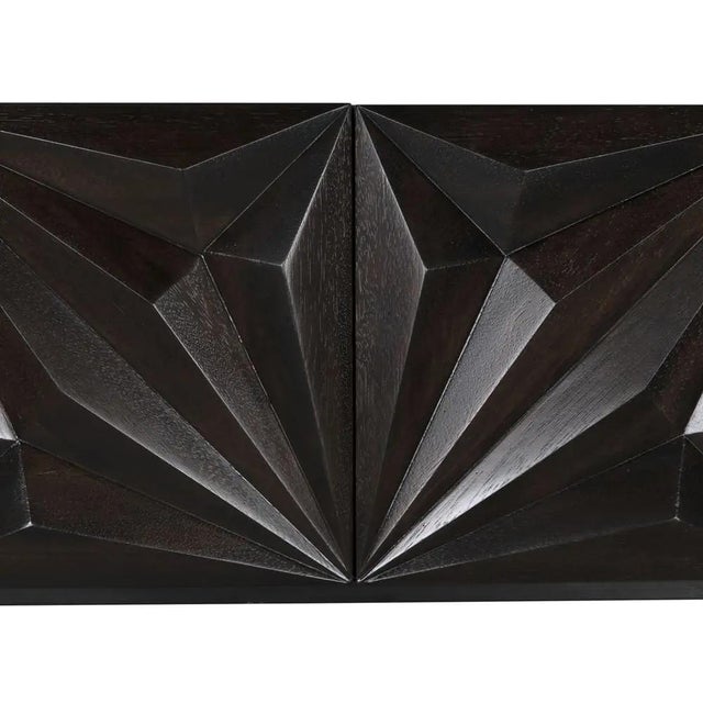 Ebony NOIR Zurich Console, Ebony Walnut with Iron For Sale - Image 8 of 9