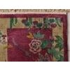 1920s Pink Raspebery Floral Antique Chinese Art Deco Rug 2'6" X 5'0" Knotted Wool Carpet For Sale In New York - Image 6 of 6