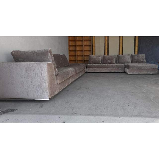 Contemporary Massive 5 Piece Modular Sectional Sofa by Minotti For Sale - Image 3 of 13