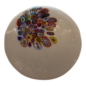 Murrine Sphere in Murano Style Glass With Multicolored Wall Sconce